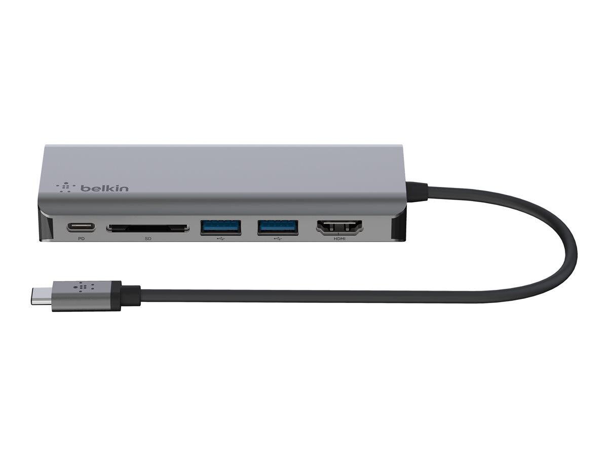 Belkin CONNECT USB-C 6 in 1 Multiport Adapter (AVC008btSGY) Belkin CONNECT USB-C 6 in 1 Multiport Adapter (AVC008btSGY)